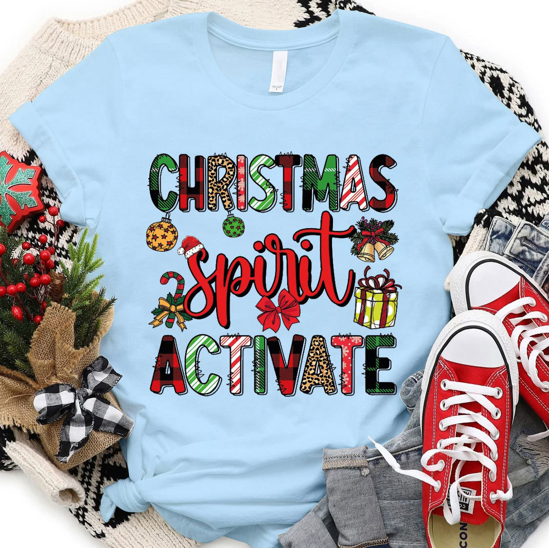 Christmas Spirit Activate Christian T-Shirt