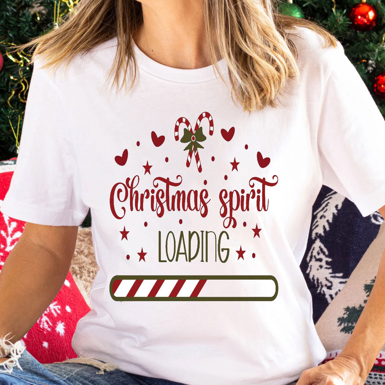 Christmas Spirit Loading Christian T-Shirt