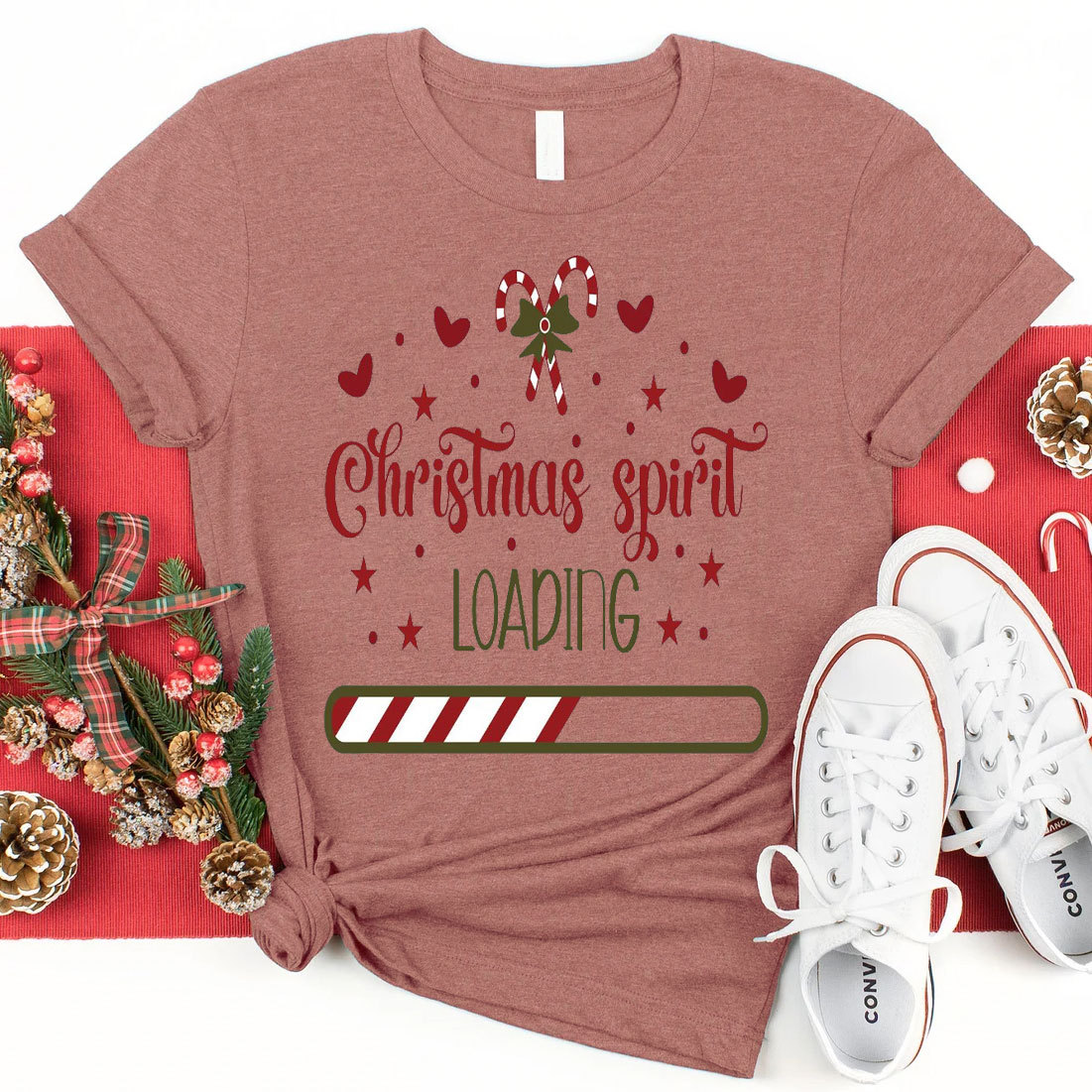 Christmas Spirit Loading Christian T-Shirt