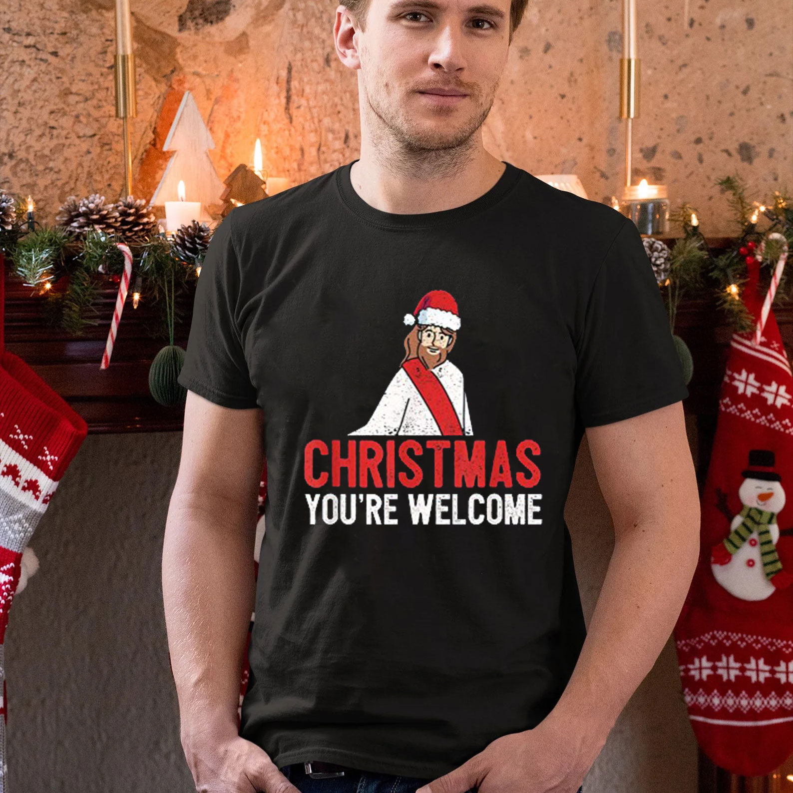 Christmas You Are Welcome Christian T-Shirt