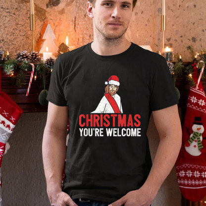 Christmas You Are Welcome Christian T-Shirt