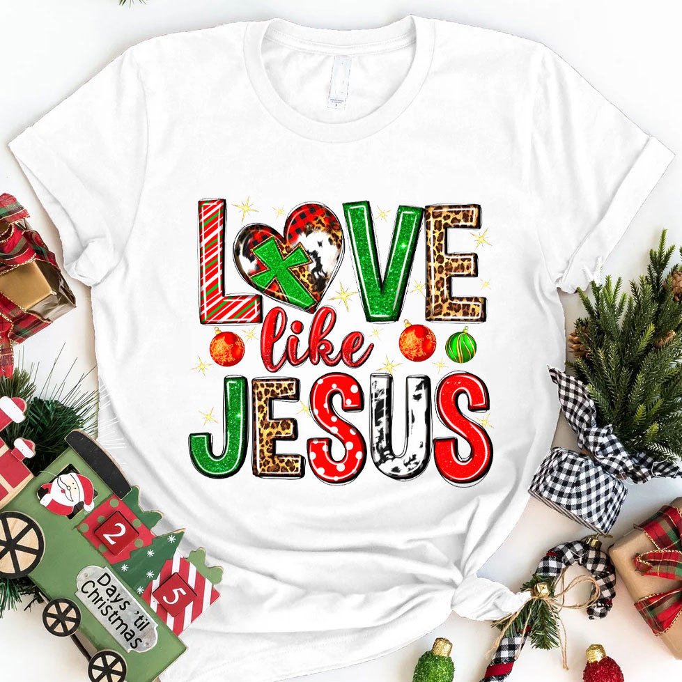 Christmas Love Like Jesus Christian T-Shirt
