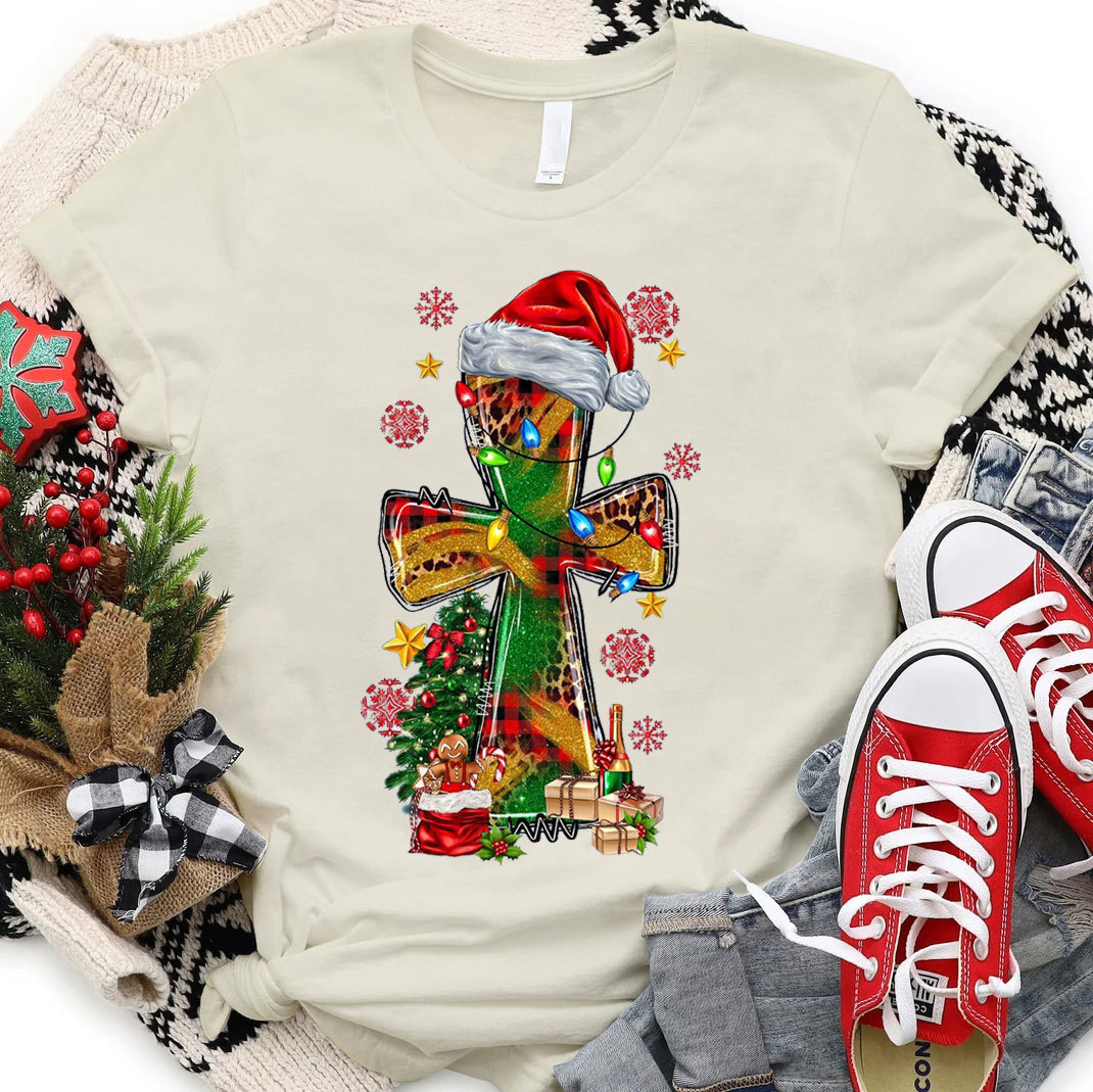 Christmas Cross Christian T-Shirt
