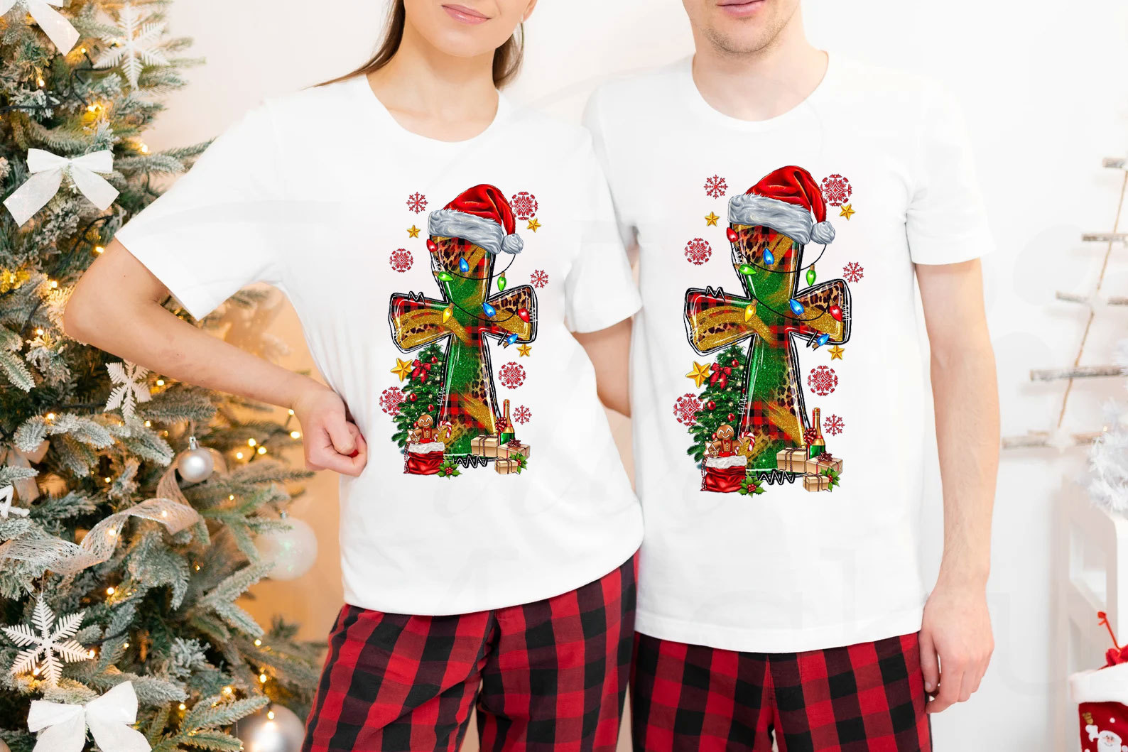Christmas Cross Christian T-Shirt