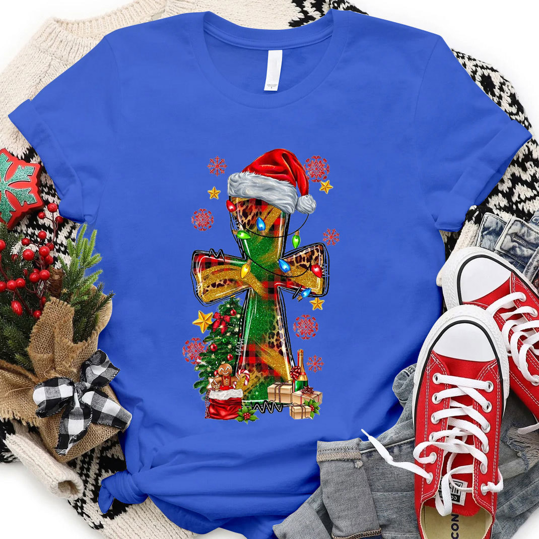 Christmas Cross Christian T-Shirt