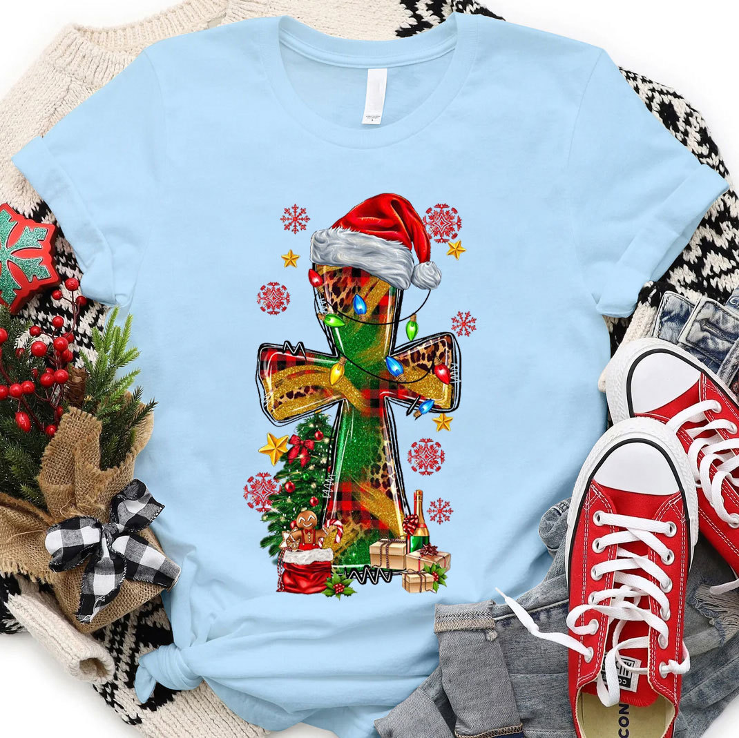 Christmas Cross Christian T-Shirt