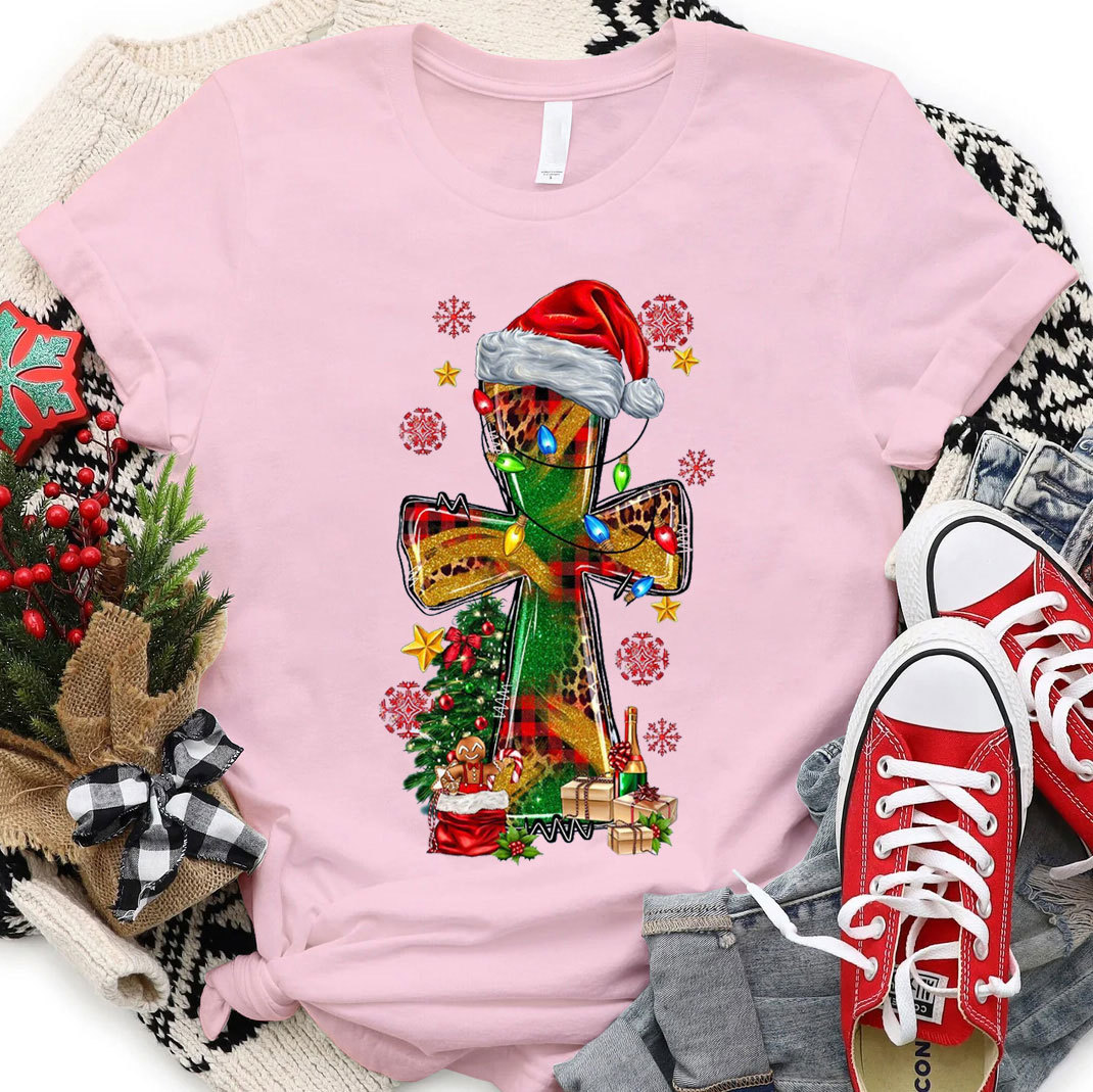 Christmas Cross Christian T-Shirt
