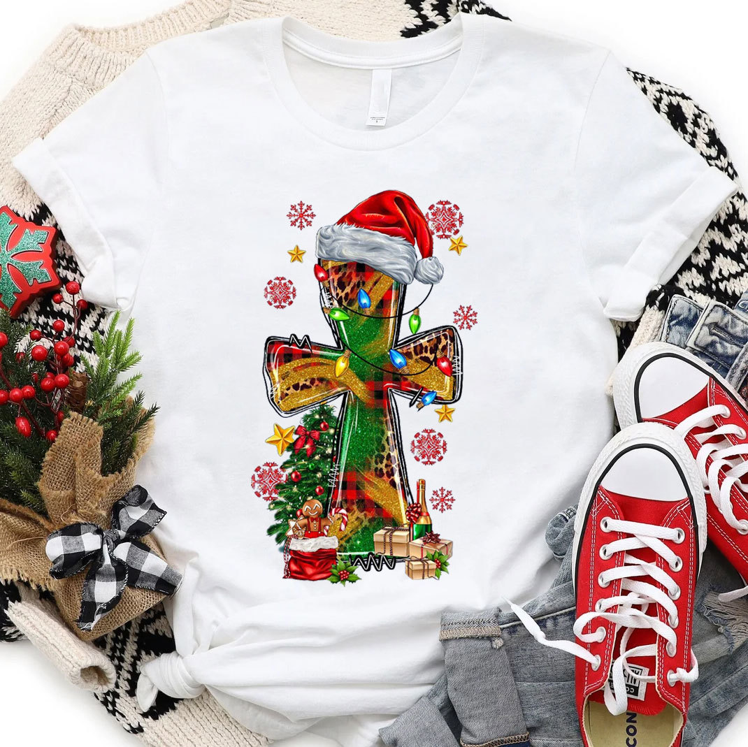 Christmas Cross Christian T-Shirt