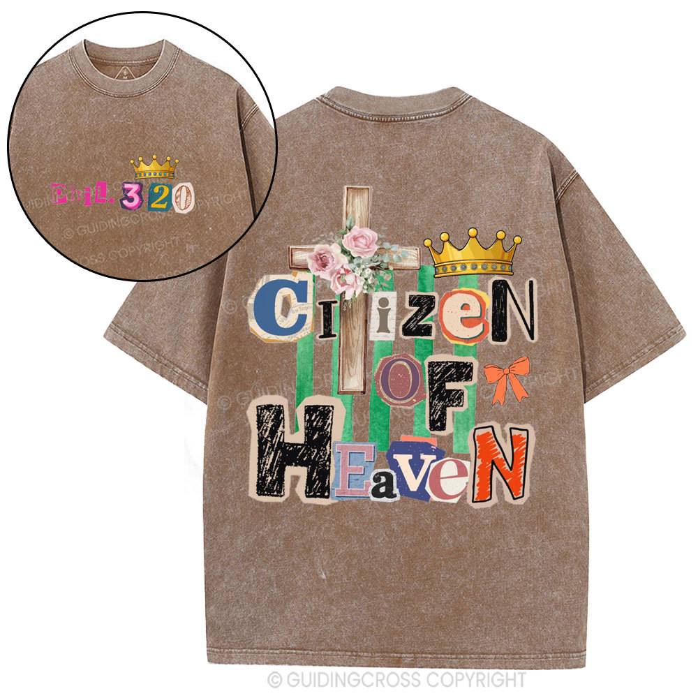 Ciizen Of Heaven Christian Washed T-Shirt