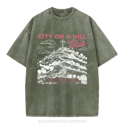 City On A Hill Club Christian Washed T-Shirt