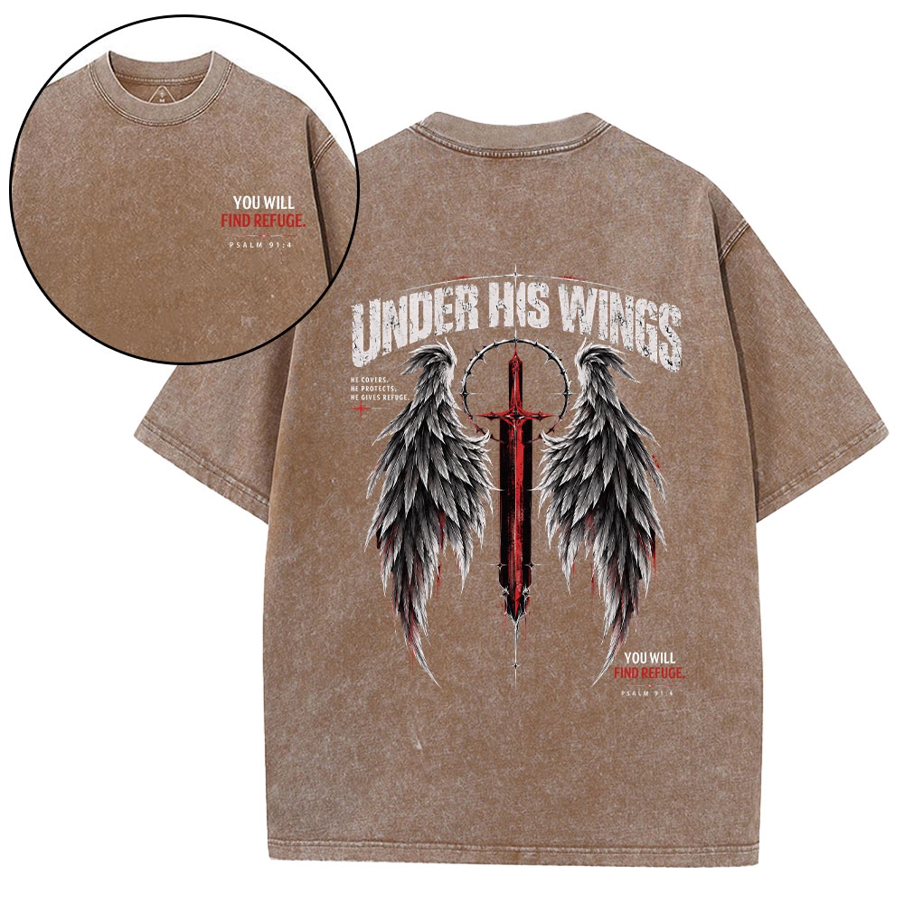 You Will Find Refuge Christian Washed T-Shirt