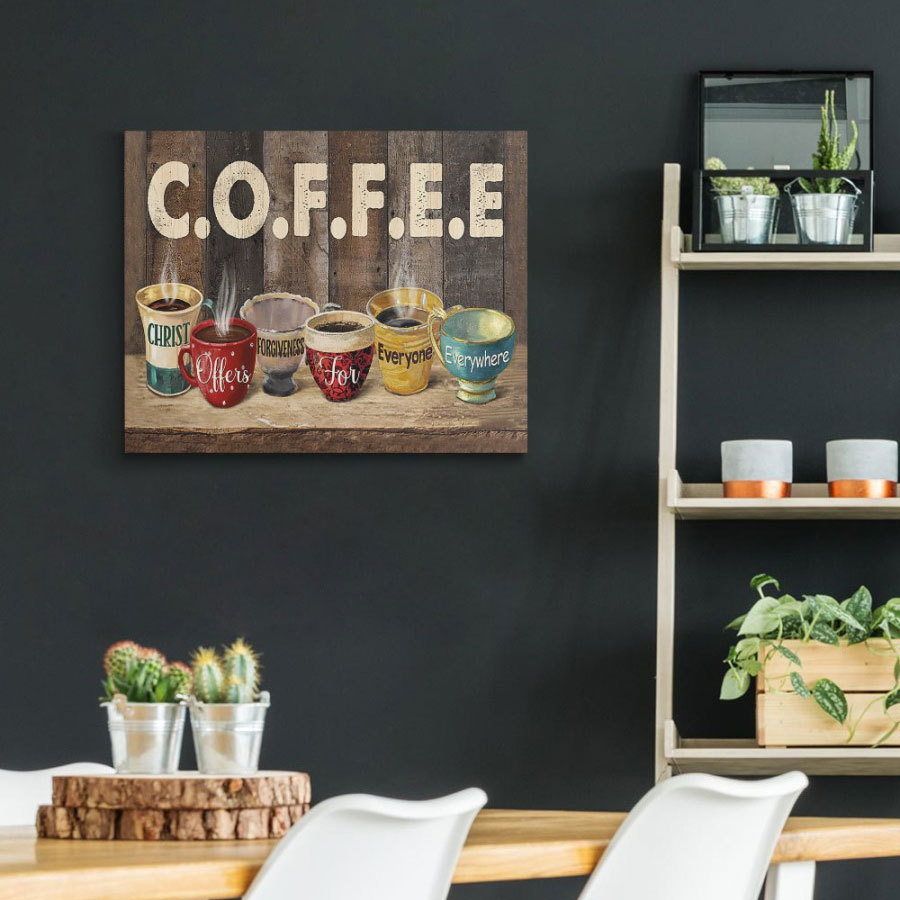 Coffee Christ Christian Canvas Wall Art
