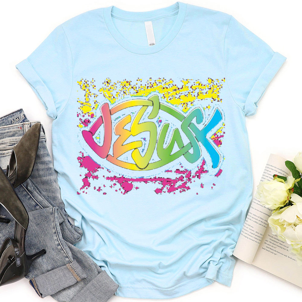 Colorful Jesus Christian T-Shirt