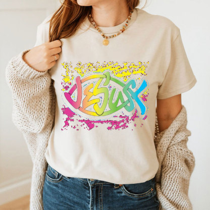 Colorful Jesus Christian T-Shirt