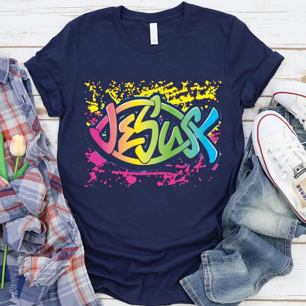Colorful Jesus Christian T-Shirt