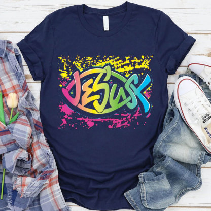 Colorful Jesus Christian T-Shirt