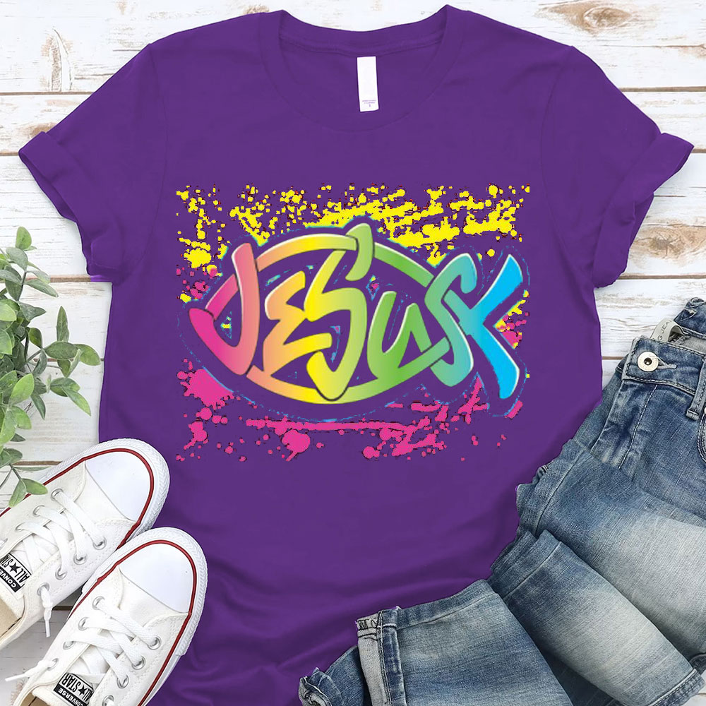 Colorful Jesus Christian T-Shirt