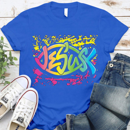 Colorful Jesus Christian T-Shirt