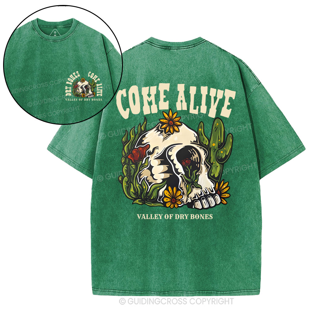 Come Alive Valley Of Dry Bones Christian Washed T-Shirt