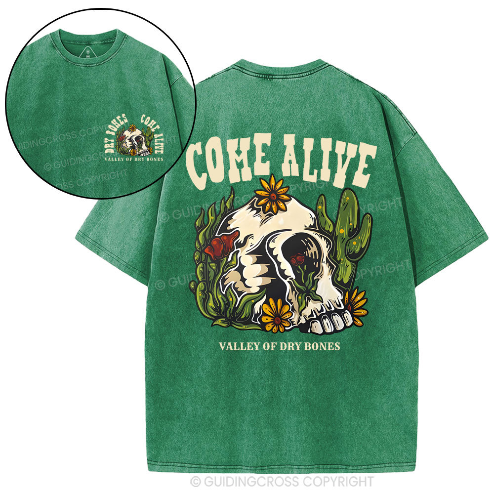 Come Alive Valley Of Dry Bones Christian Washed T-Shirt