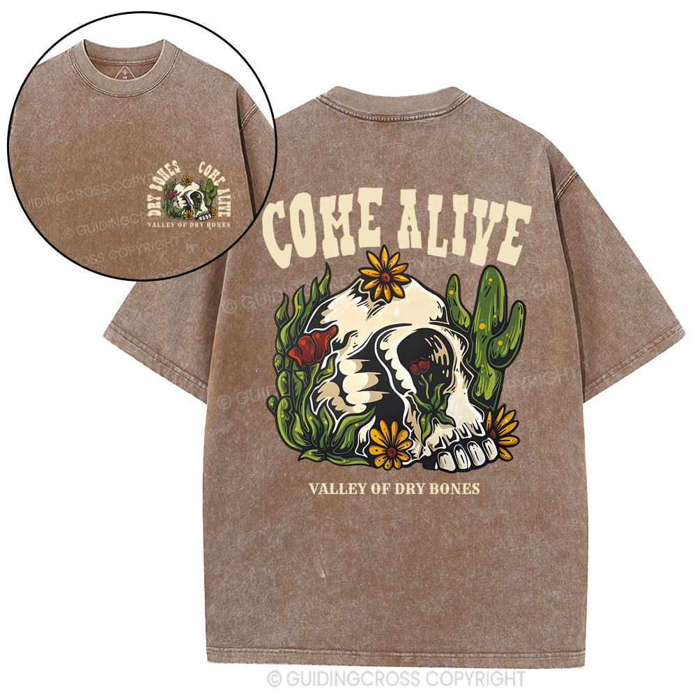 Come Alive Valley Of Dry Bones Christian Washed T-Shirt
