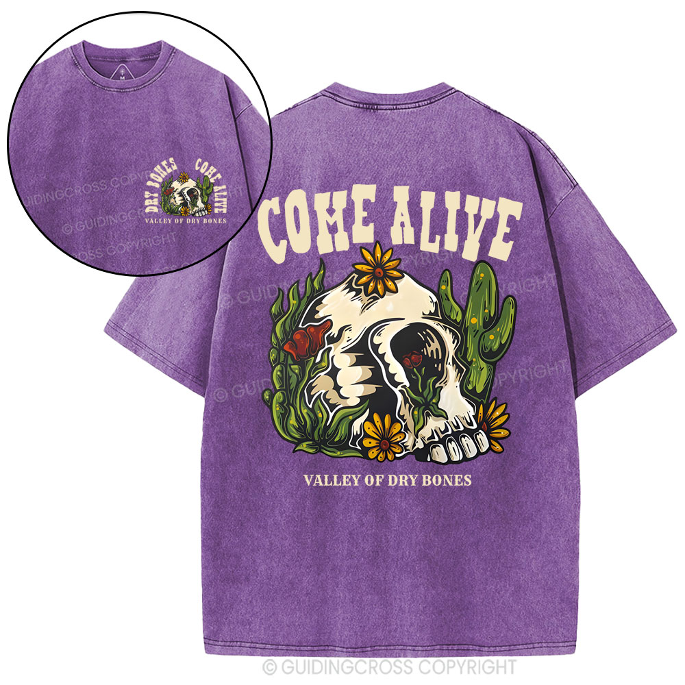 Come Alive Valley Of Dry Bones Christian Washed T-Shirt