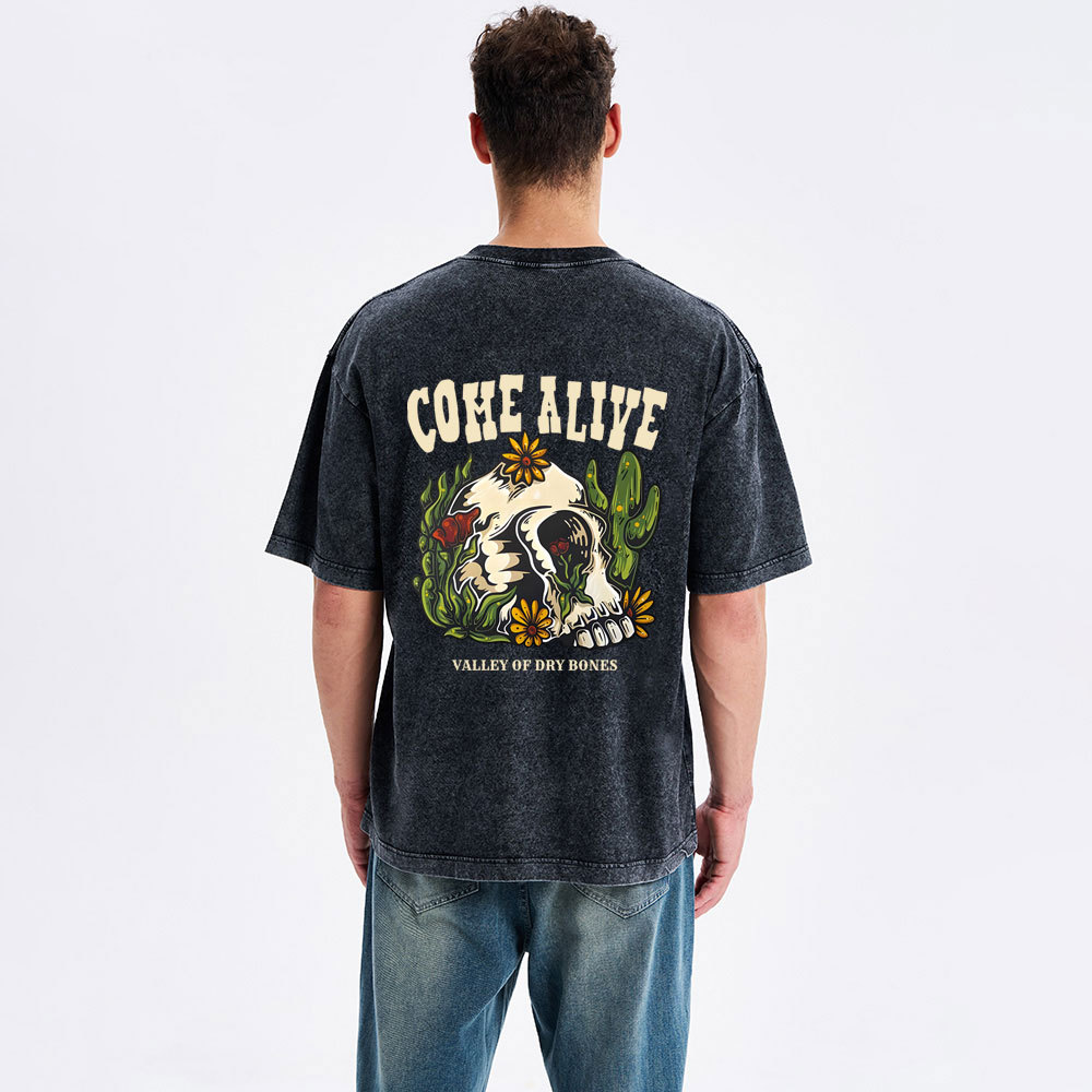 Come Alive Valley Of Dry Bones Christian Washed T-Shirt