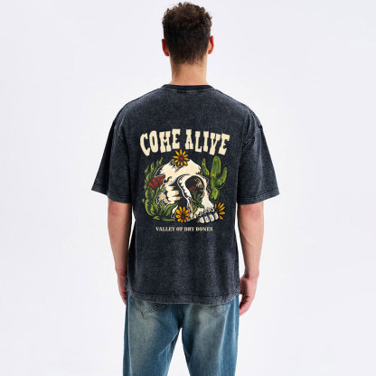 Come Alive Valley Of Dry Bones Christian Washed T-Shirt