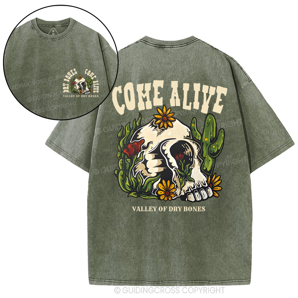 Come Alive Valley Of Dry Bones Christian Washed T-Shirt