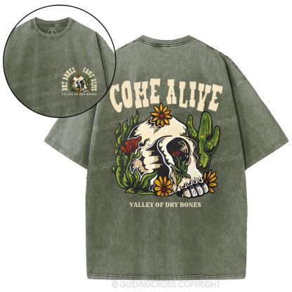 Come Alive Valley Of Dry Bones Christian Washed T-Shirt
