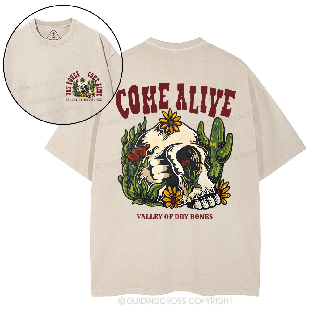 Come Alive Valley Of Dry Bones Christian Washed T-Shirt