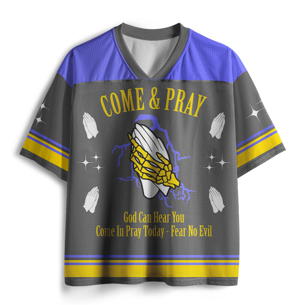 Come And Pray God Can Hear You Christian Mesh Jersey