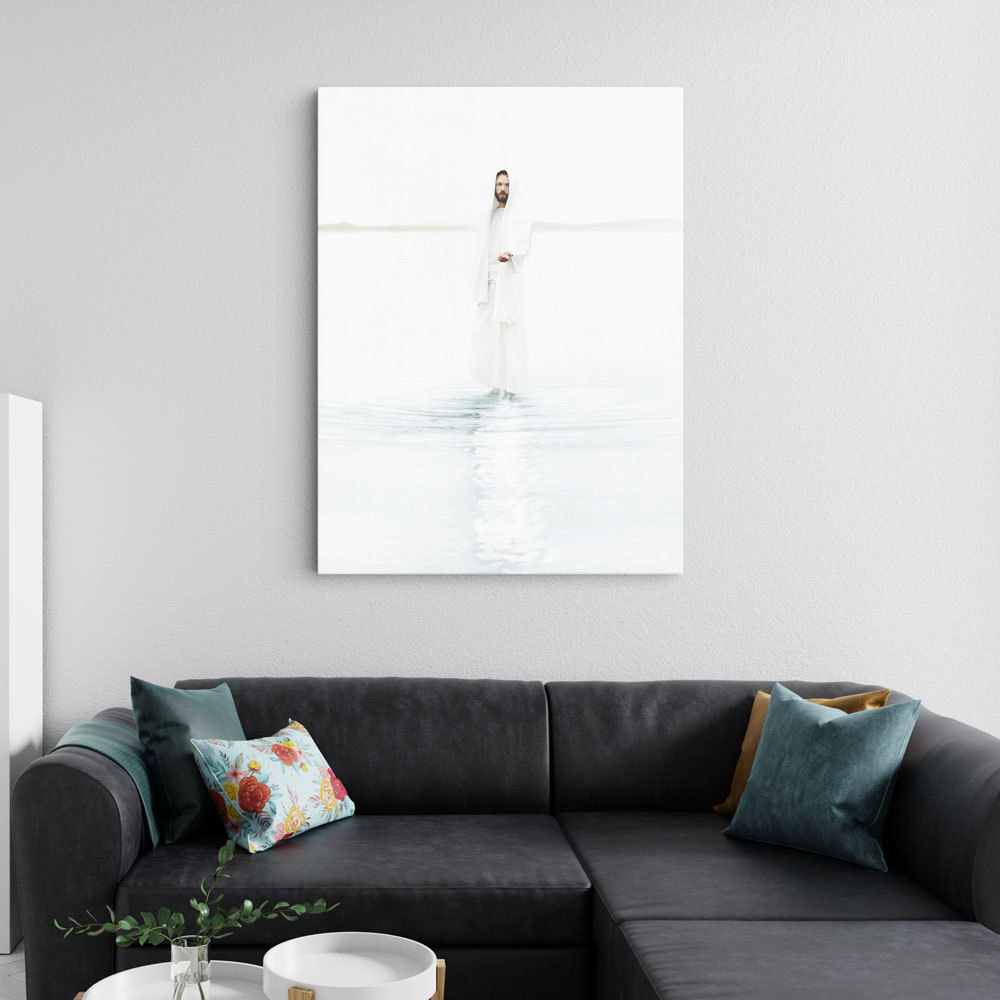 Come And See Blue Jesus DIY Christian Canvas Wall Art