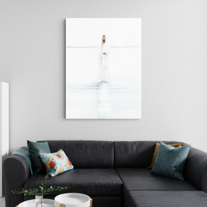 Come And See Blue Jesus DIY Christian Canvas Wall Art