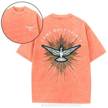 Come Holy Spirit Christian Washed T-Shirt
