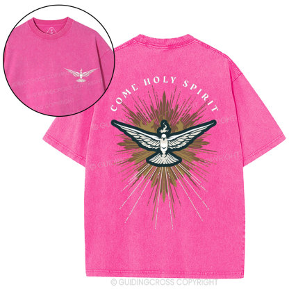 Come Holy Spirit Christian Washed T-Shirt