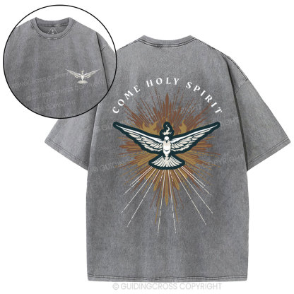 Come Holy Spirit Christian Washed T-Shirt
