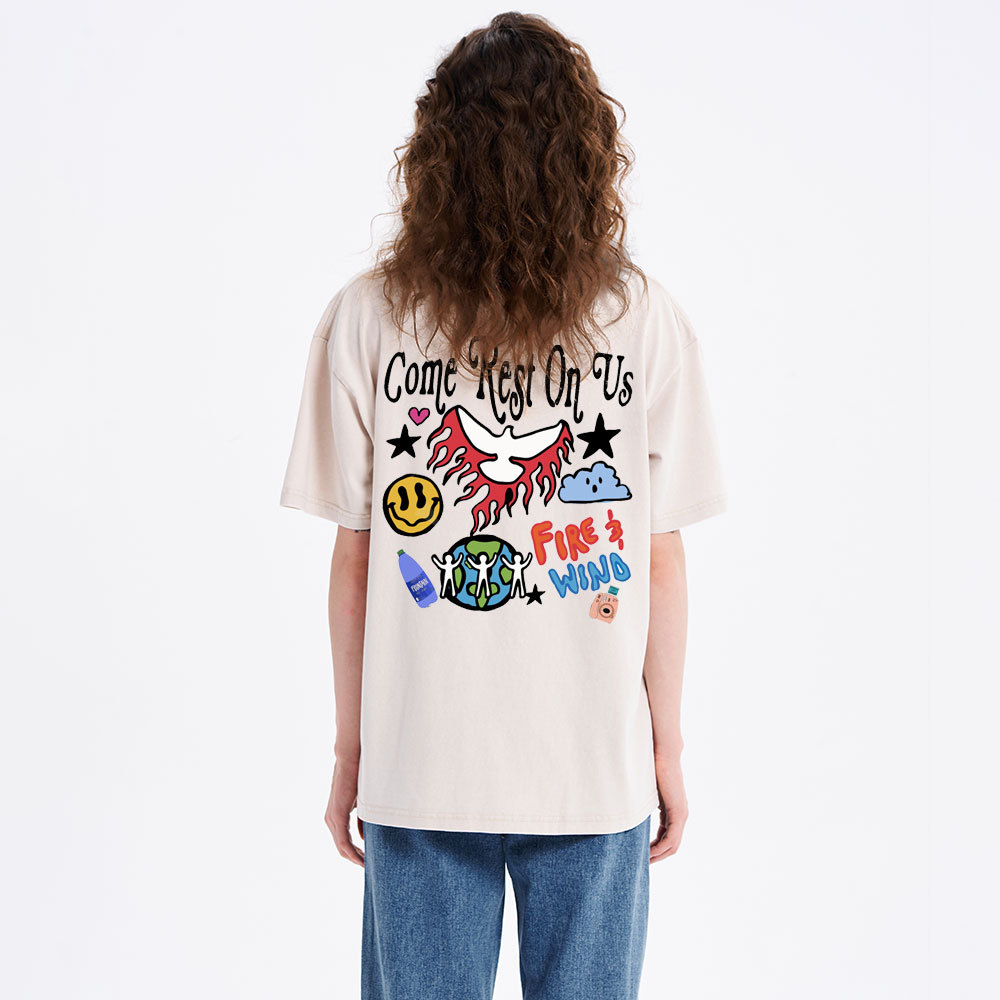 Come Rest On Us Christian Washed T-Shirt