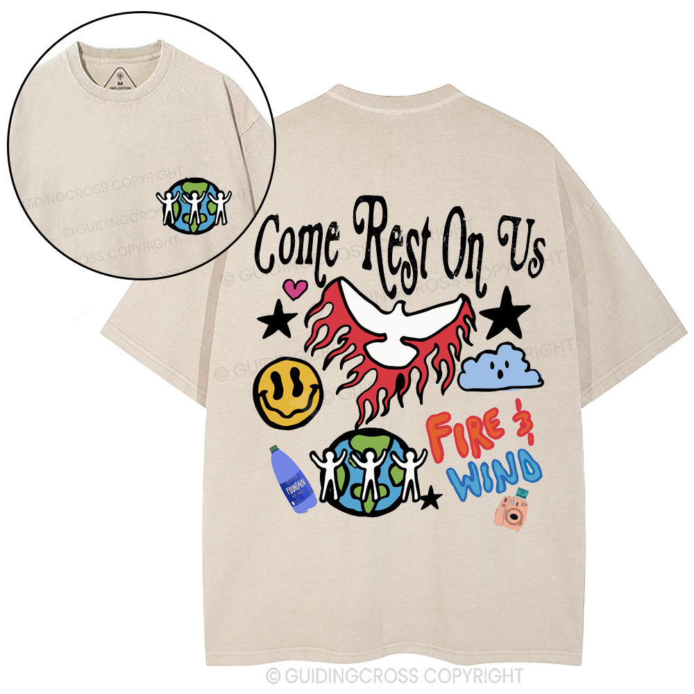 Come Rest On Us Christian Washed T-Shirt