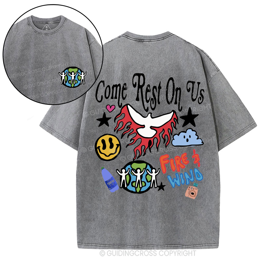 Come Rest On Us Christian Washed T-Shirt