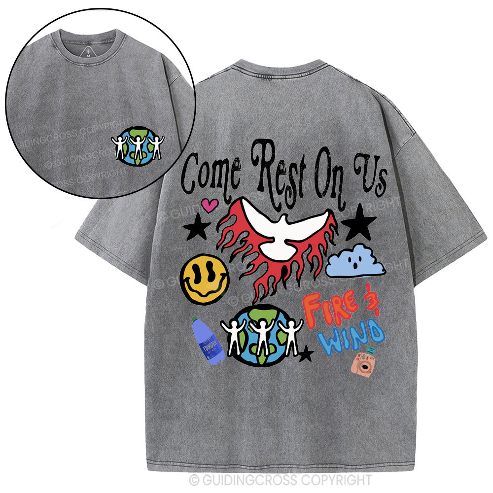 Come Rest On Us Christian Washed T-Shirt