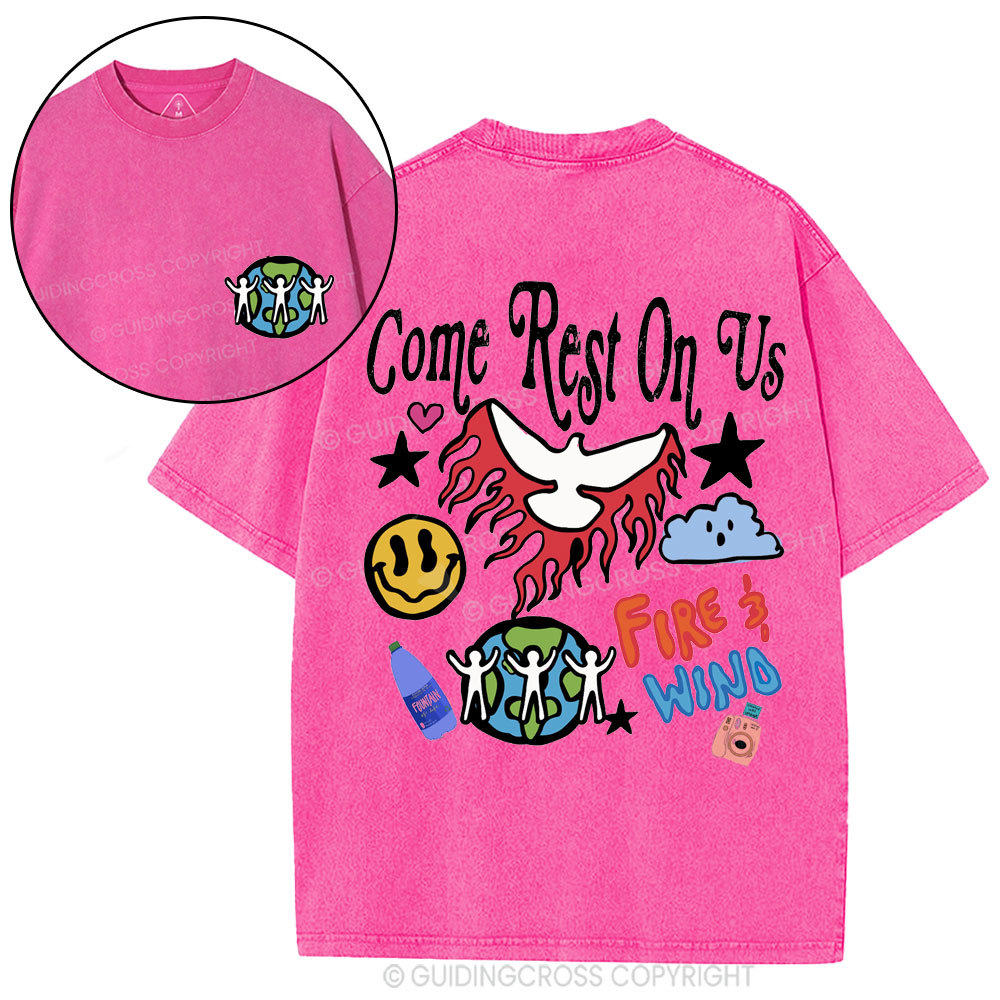 Come Rest On Us Christian Washed T-Shirt