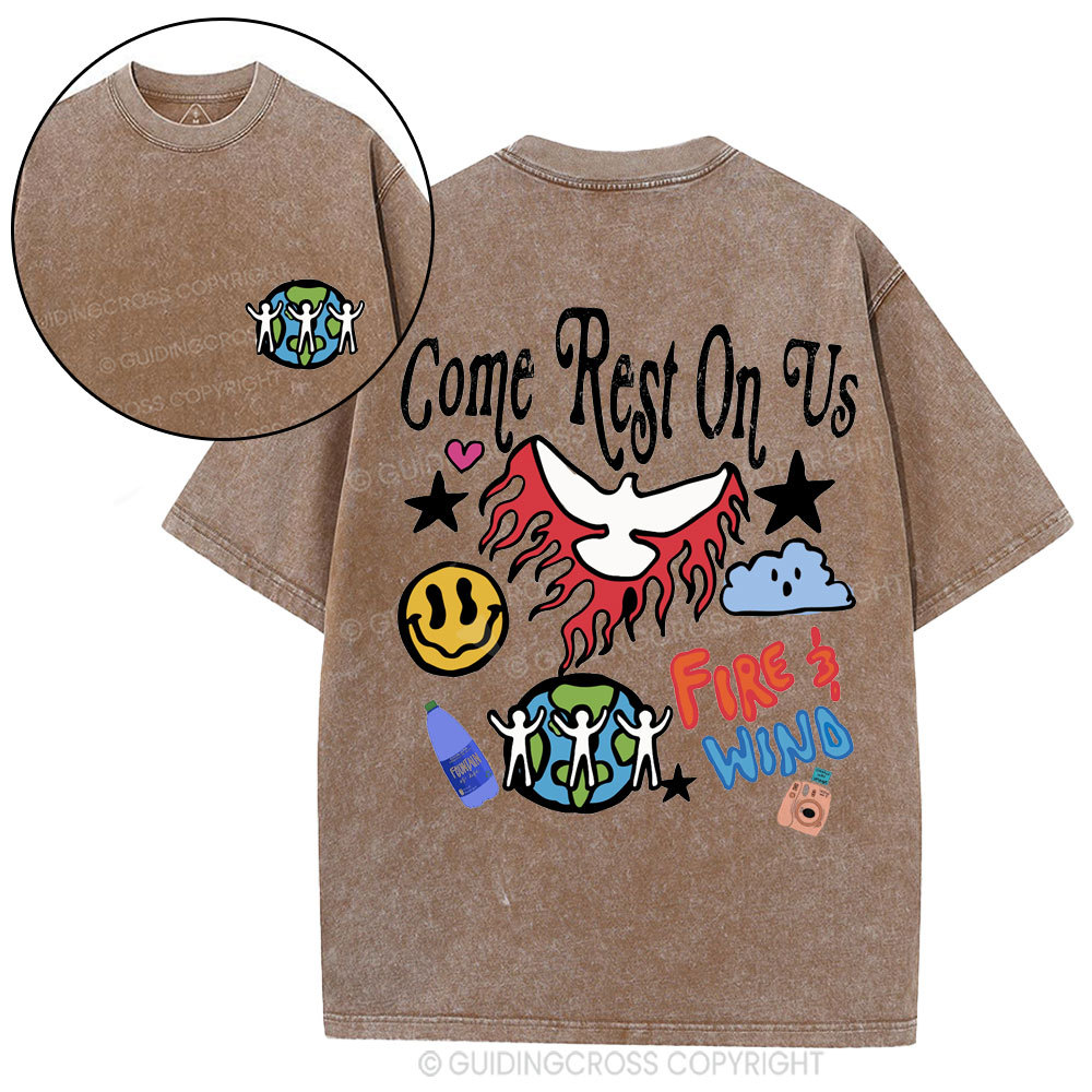 Come Rest On Us Christian Washed T-Shirt