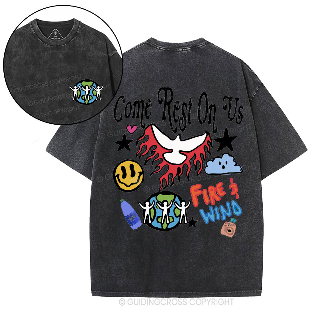 Come Rest On Us Christian Washed T-Shirt