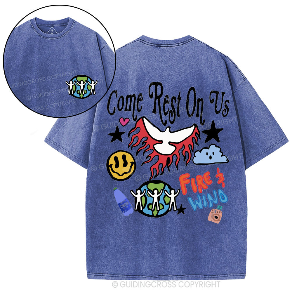 Come Rest On Us Christian Washed T-Shirt