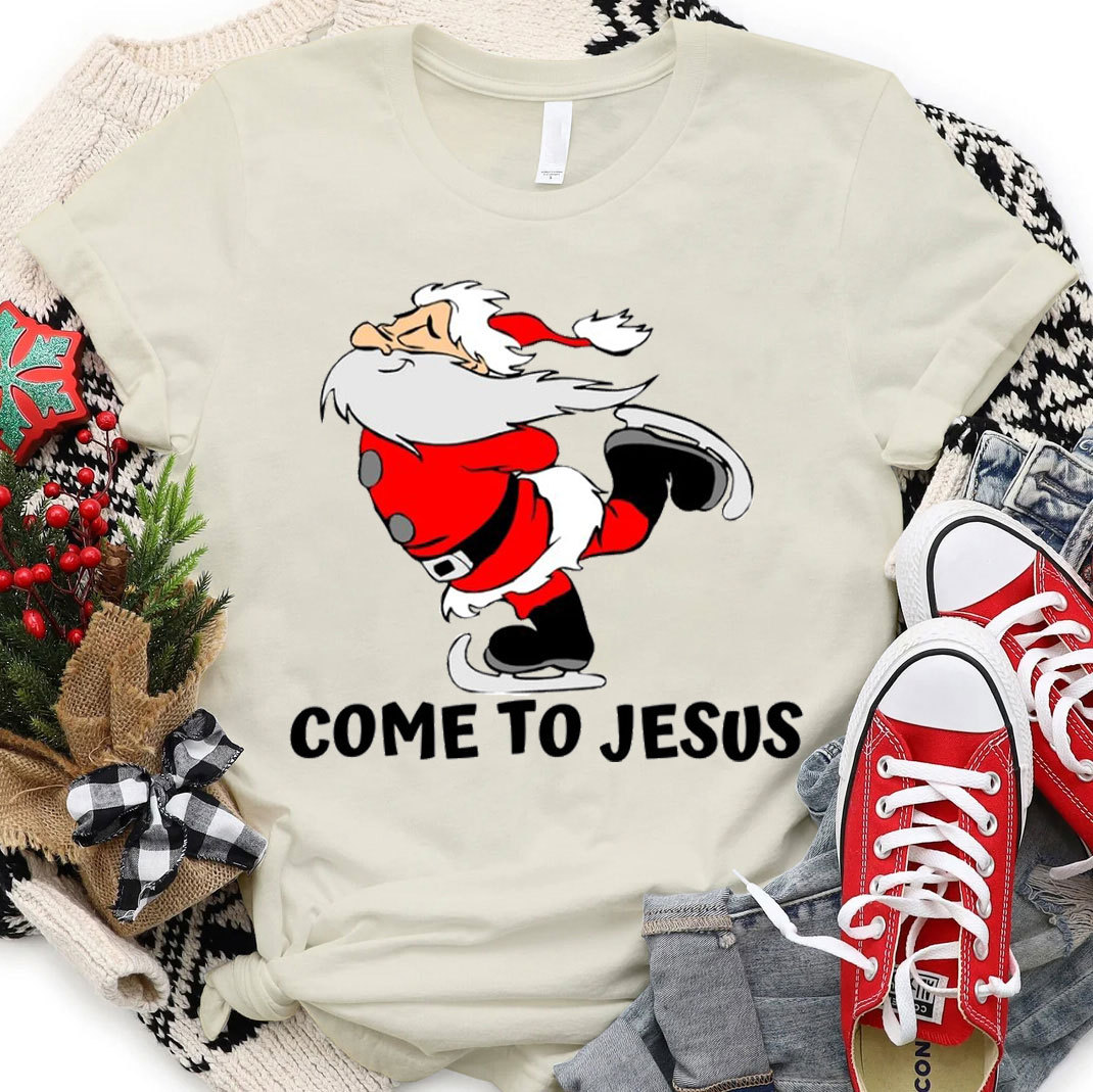 Come To Jesus Christmas Christian T-Shirt