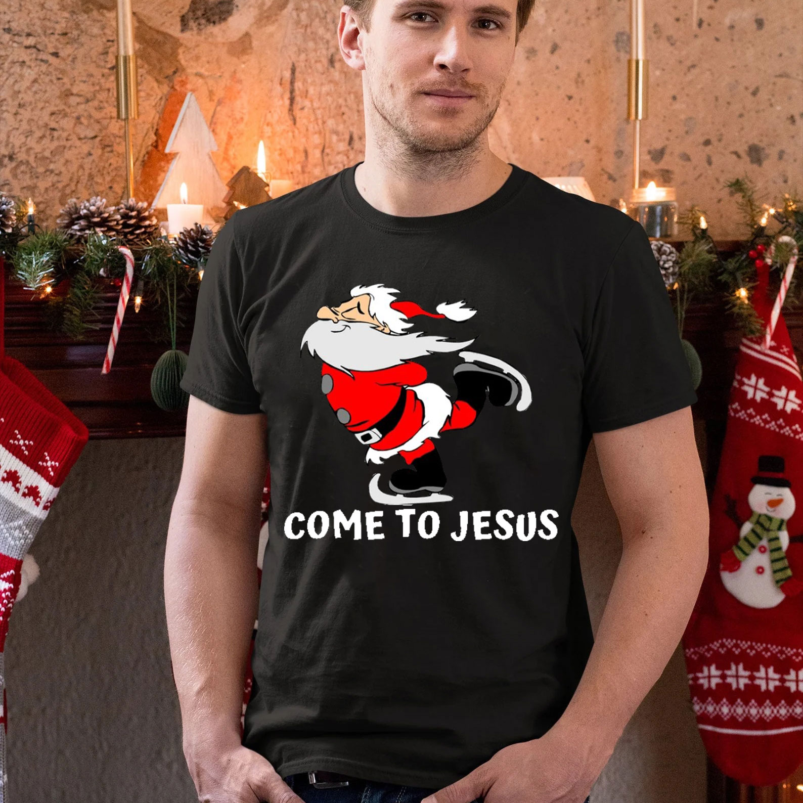 Come To Jesus Christmas Christian T-Shirt