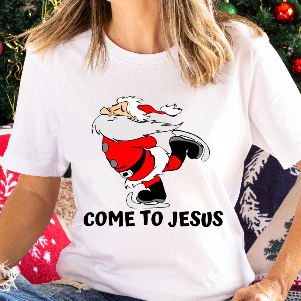 Come To Jesus Christmas Christian T-Shirt