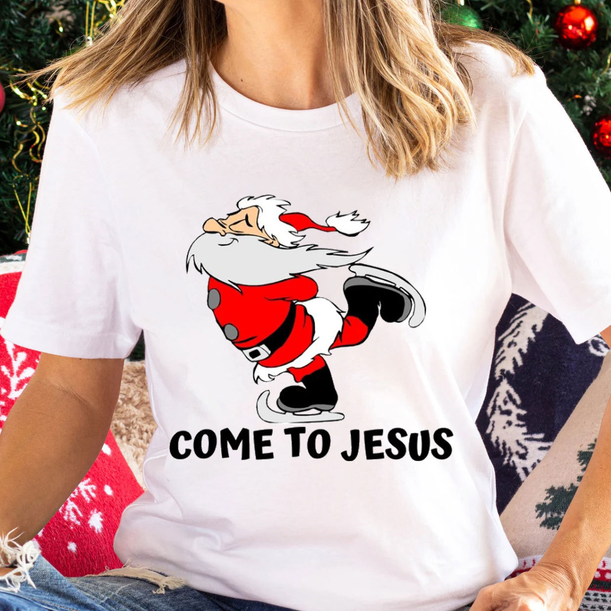 Come To Jesus Christmas Christian T-Shirt