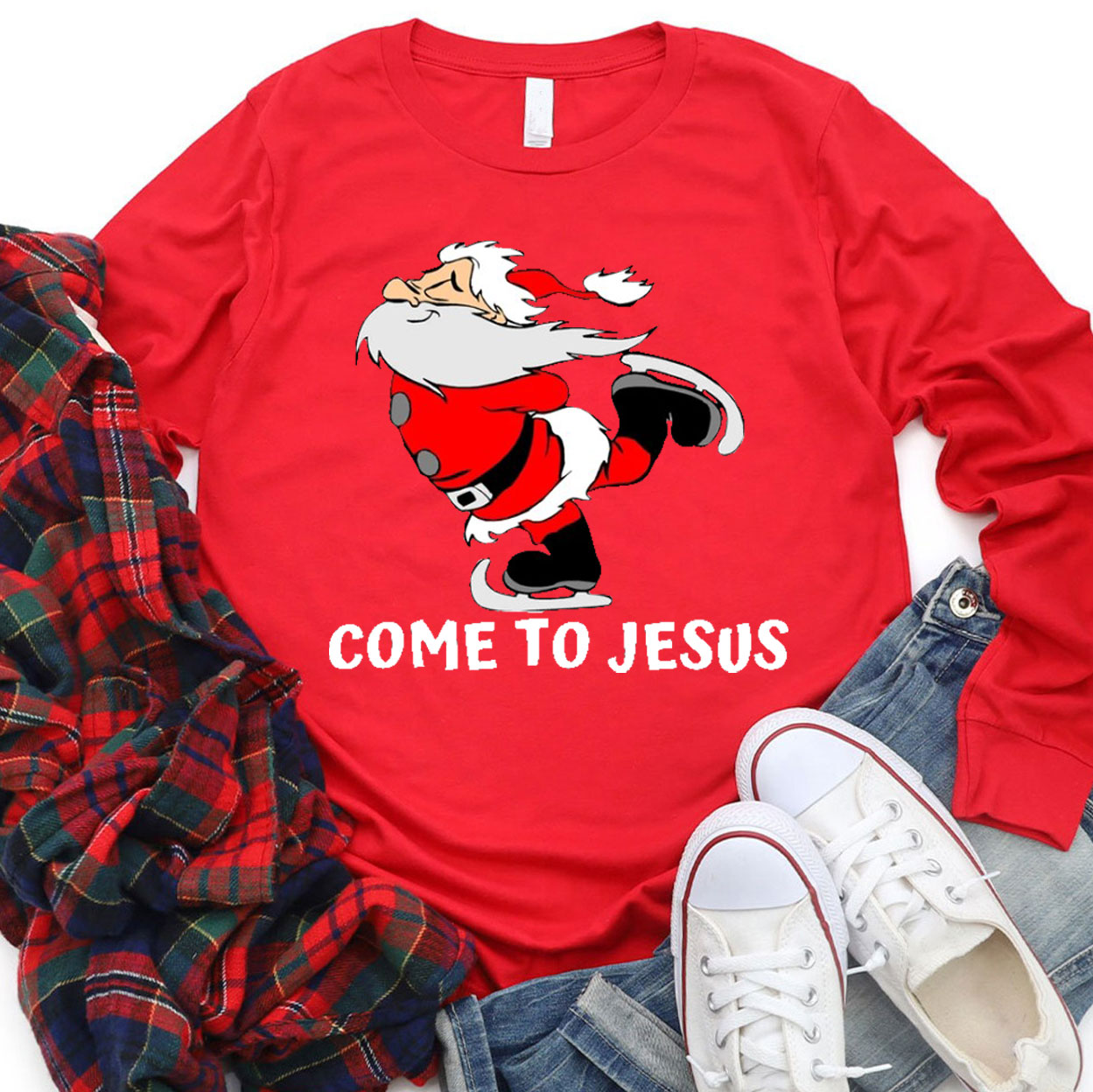 Come To Jesus Christmas Christian T-Shirt